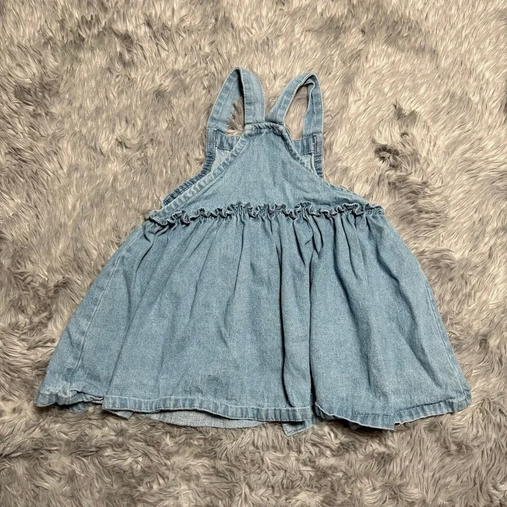 Nanette Lepore Vintage Denim‎ Dress Floral Embroidery Toddler Girls 24 Months